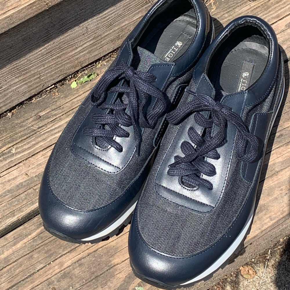 Tiger of Sweden Dark Blue Sneakers with Classy Minimalist Design